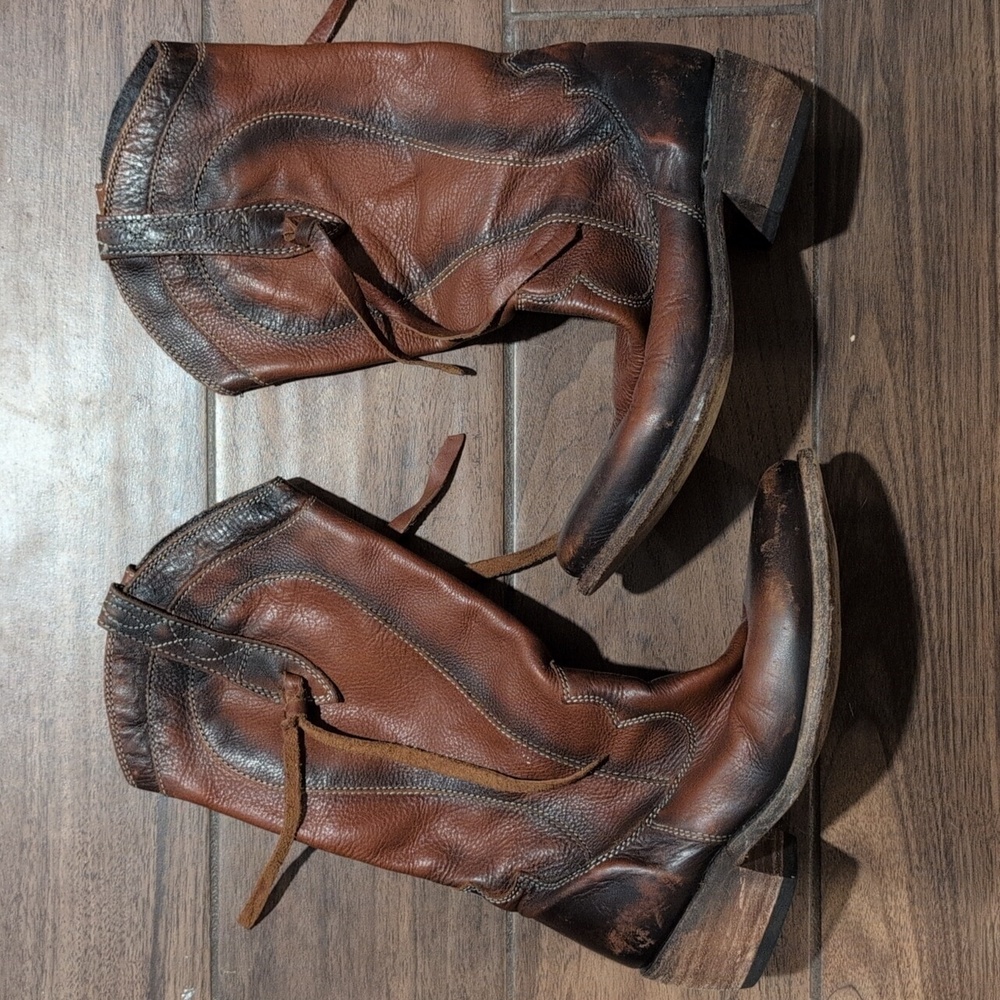 Liberty black 7 Delano cotto Leather Tassel Cowgirl Boots